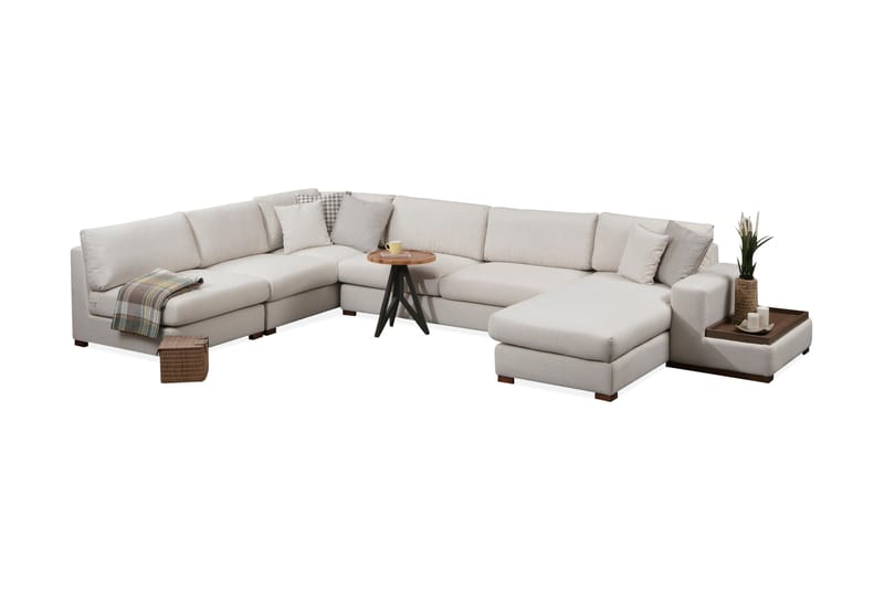 Divansoffa Portiella - Beige - Möbler - Soffa - Divansoffa & schäslongsoffa