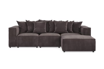 Djup Soffa 3-sits m. Divan Narender - Grå - Möbler - Soffa - Divansoffa & schäslongsoffa - 3 sits soffa med divan
