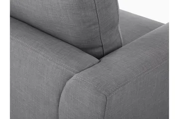 Dugard 3-sits Djup L-formad Hörnsoffa med Divan i Tyg - Grå - Möbler - Soffa - Divansoffa & schäslongsoffa - 4 sits soffa med divan