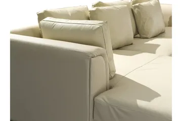 Dugard Hörnsoffa Höger - Beige/Läder - Möbler - Soffa - Divansoffa & schäslongsoffa - 4 sits soffa med divan