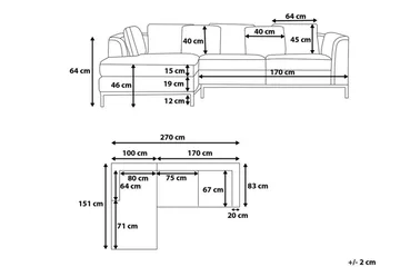 Dugard Hörnsoffa Höger - Svart/Läder - Möbler - Soffa - Divansoffa & schäslongsoffa - 4 sits soffa med divan