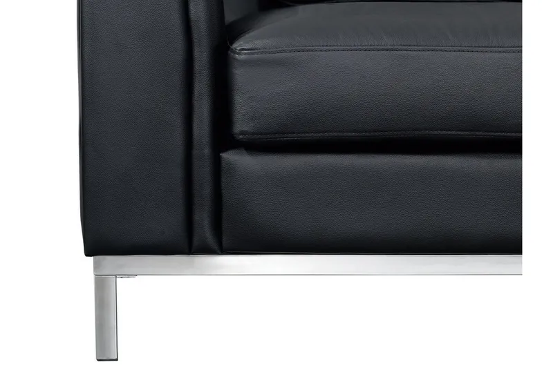 Dugard Hörnsoffa Vänster - Svart/Läder - Möbler - Soffa - Divansoffa & schäslongsoffa