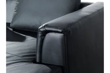 Dugard Hörnsoffa Vänster - Svart/Läder - Möbler - Soffa - Divansoffa & schäslongsoffa