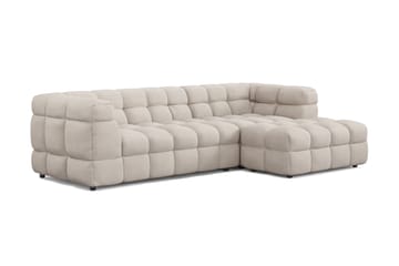 Elise 3-sits Bubblig Soffa med Divan Höger - Beige - Möbler - Soffa - Divansoffa & schäslongsoffa - 4 sits soffa med divan