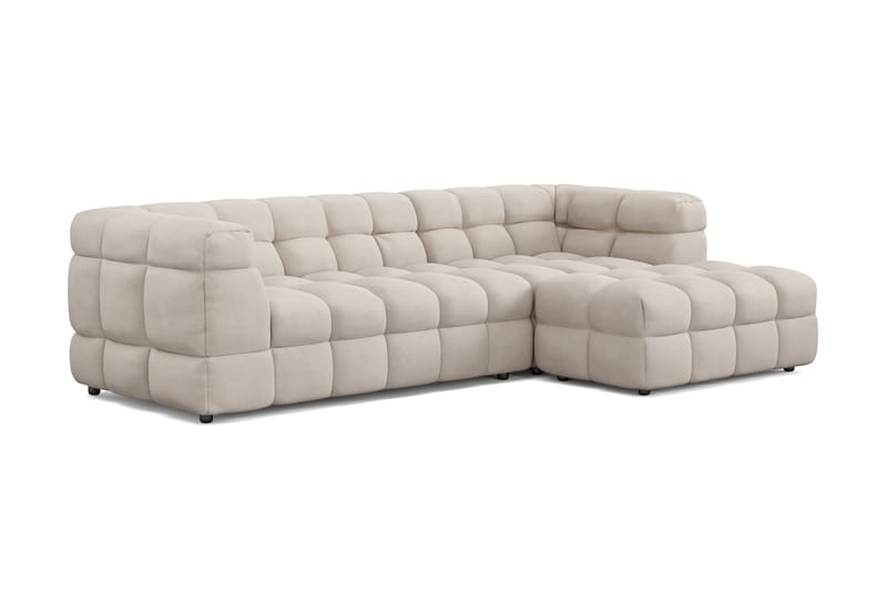 Elise 3-sits Bubblig Soffa med Divan Höger - Beige - Möbler - Soffa - Divansoffa & schäslongsoffa - 4 sits soffa med divan