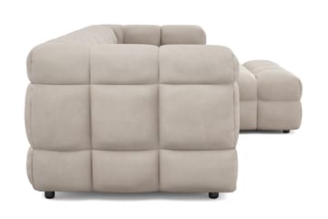 Elise 3-sits Bubblig Soffa med Divan Höger - Beige - Möbler - Soffa - Divansoffa & schäslongsoffa - 4 sits soffa med divan