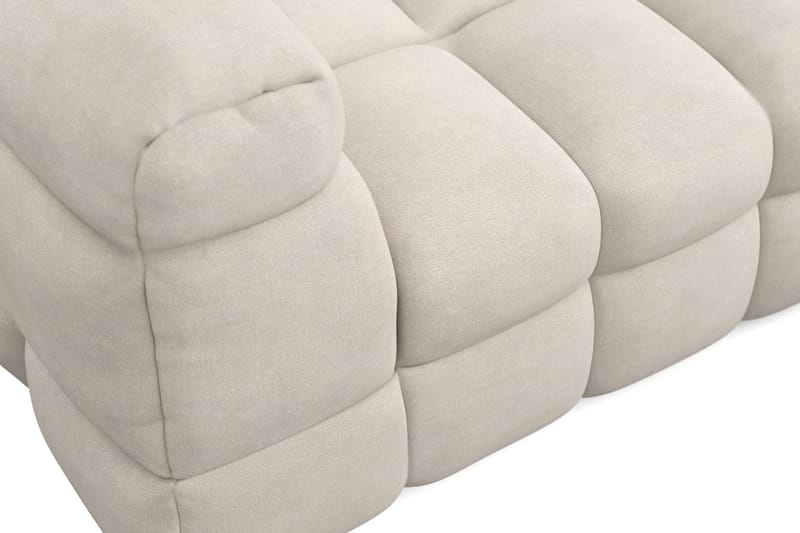 Elise 3-sits Bubblig Soffa med Divan Höger - Beige - Möbler - Soffa - Divansoffa & schäslongsoffa - 4 sits soffa med divan