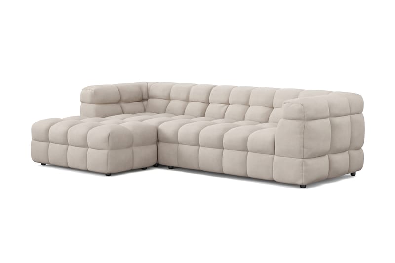 Elise 3-sits Bubblig Soffa med Divan Vänster - Beige - Möbler - Soffa - Divansoffa & schäslongsoffa - 4 sits soffa med divan
