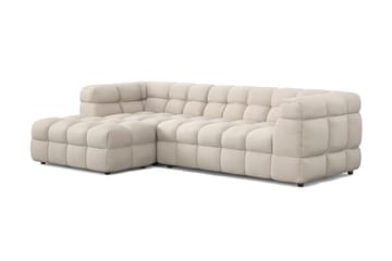 Elise 3-sits Bubblig Soffa med Divan Vänster - Beige - Möbler - Soffa - Divansoffa & schäslongsoffa - 4 sits soffa med divan