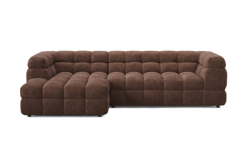 Elise 3-sits Bubblig Soffa med Divan Vänster - Brun - Möbler - Soffa - Divansoffa & schäslongsoffa - 4 sits soffa med divan
