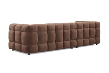 Elise 3-sits Bubblig Soffa med Divan Vänster - Brun - Möbler - Soffa - Divansoffa & schäslongsoffa - 4 sits soffa med divan