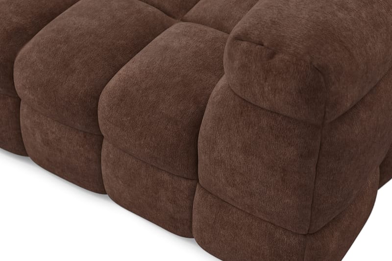 Elise 3-sits Bubblig Soffa med Divan Vänster - Brun - Möbler - Soffa - Divansoffa & schäslongsoffa - 4 sits soffa med divan