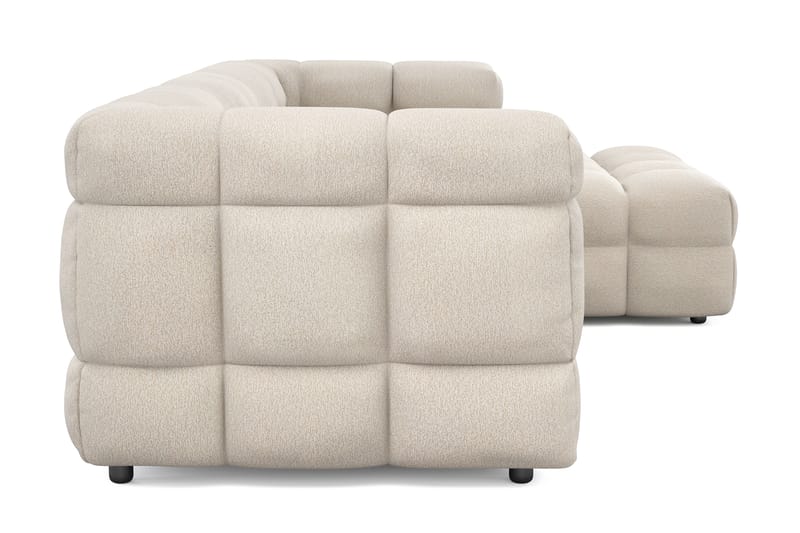 Elise 4-sits Bubblig Soffa med Divan Höger - Beige - Möbler - Soffa - Divansoffa & schäslongsoffa - 4 sits soffa med divan