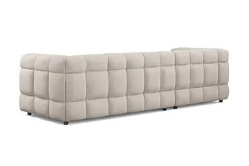 Elise 4-sits Bubblig Soffa med Divan Vänster - Beige - Möbler - Soffa - Divansoffa & schäslongsoffa - 4 sits soffa med divan