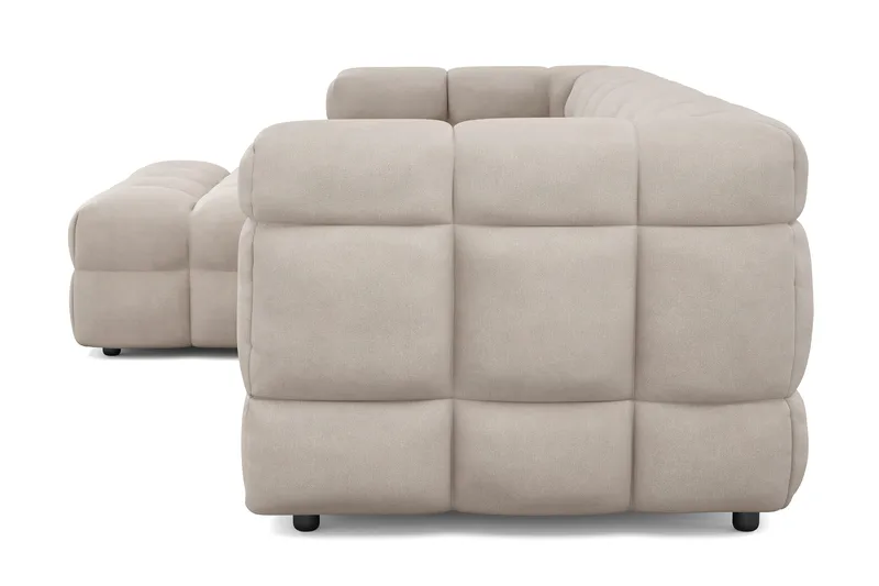 Elise 4-sits Bubblig Soffa med Divan Vänster - Beige - Möbler - Soffa - Divansoffa & schäslongsoffa - 4 sits soffa med divan