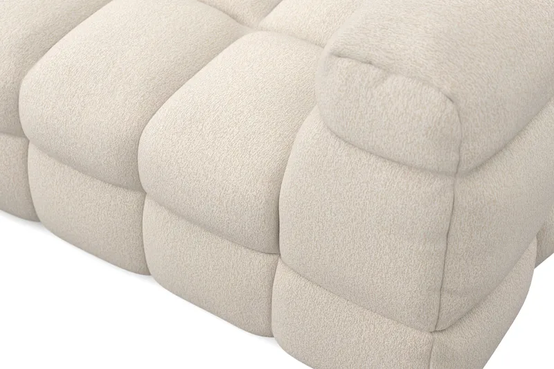 Elise 4-sits Bubblig Soffa med Divan Vänster - Beige - Möbler - Soffa - Divansoffa & schäslongsoffa - 4 sits soffa med divan