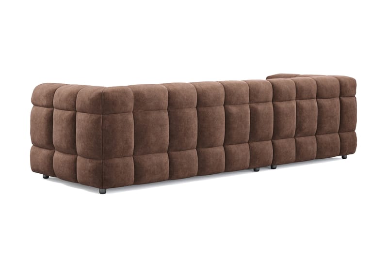 Elise 4-sits Bubblig Soffa med Divan Vänster - Brun - Möbler - Soffa - Divansoffa & schäslongsoffa - 4 sits soffa med divan