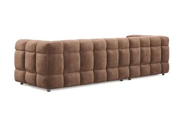 Elise 4-sits Vänstervänd L-formad Bubblig Divansoffa 274 cm i Chenille - Brun - Möbler - Soffa - Divansoffa & schäslongsoffa - 4 sits soffa med divan