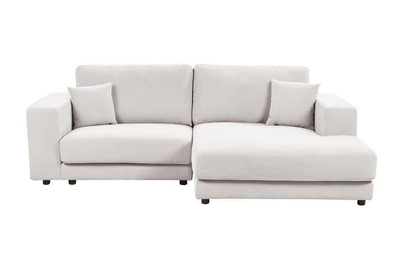 Ersi Soffa med Divan 3-sits, Vit/Svart
