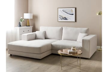 Ersi Soffa med Divan 3-sits - Vit/Svart - Möbler - Soffa - Divansoffa & schäslongsoffa - 3 sits soffa med divan