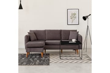 Espeut 2-sits Vänster L-formad Djup Divansoffa med Schäslong i Tyg - Grå - Möbler - Soffa - Divansoffa & schäslongsoffa