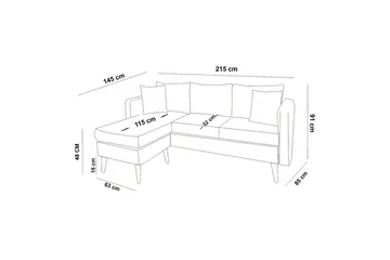 Espeut Divansoffa Vänster - Grå - Möbler - Soffa - Divansoffa & schäslongsoffa