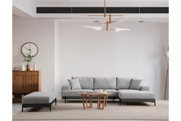 Eti Hörnsoffa 3-sits - Grå - Möbler - Soffa - Divansoffa & schäslongsoffa - 4 sits soffa med divan