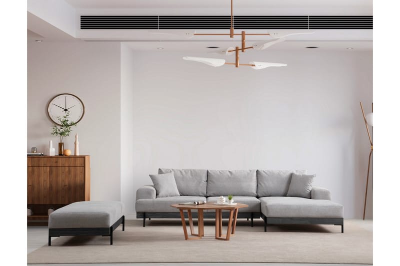 Eti Hörnsoffa 3-sits - Grå - Möbler - Soffa - Divansoffa & schäslongsoffa - 4 sits soffa med divan