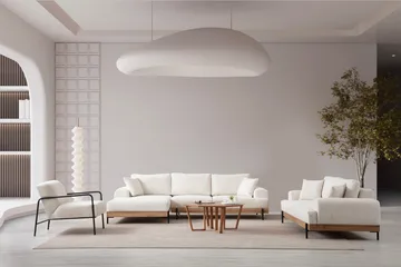 Eti Hörnsoffa 3-sits - Vit - Möbler - Soffa - Divansoffa & schäslongsoffa - 4 sits soffa med divan
