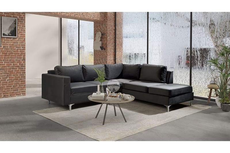 Farindon 8-sits Soffa Vänster - Svart - Möbler - Soffa - Divansoffa & schäslongsoffa - 4 sits soffa med divan