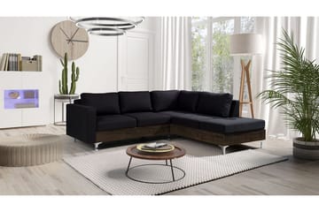 Feltch Soffa - Svart - Möbler - Soffa - Divansoffa & schäslongsoffa - 3 sits soffa med divan