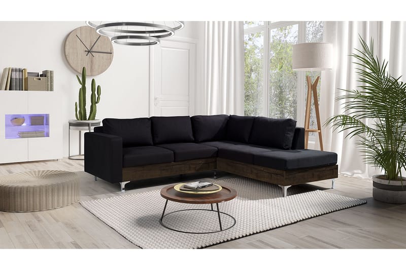 Feltch Soffa - Svart - Möbler - Soffa - Divansoffa & schäslongsoffa - 3 sits soffa med divan