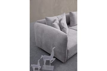 Floransa 4-sits Soffa med Divan - Ljusgrå - Möbler - Soffa - Divansoffa & schäslongsoffa - 4 sits soffa med divan