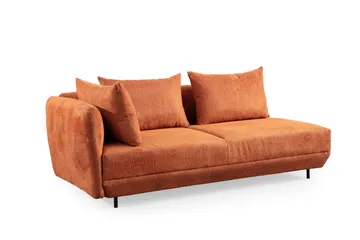 Floransa 4-sits Soffa med Divan - Orange - Möbler - Soffa - Divansoffa & schäslongsoffa - 4 sits soffa med divan