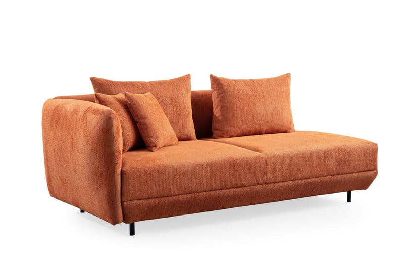 Floransa 4-sits Soffa med Divan - Orange - Möbler - Soffa - Divansoffa & schäslongsoffa - 4 sits soffa med divan