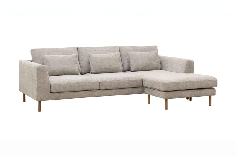 Florenz 3-sits Högervänd L-formad Divansoffa i Chenille - Grå/Beige - Möbler - Soffa - Divansoffa & schäslongsoffa - 3 sits soffa med divan