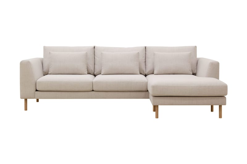 Florenz 3-sits Högervänd L-formad Divansoffa i Tyg - Beige - Möbler - Soffa - Divansoffa & schäslongsoffa - 3 sits soffa med divan