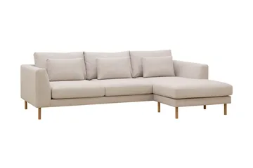 Florenz 3-sits Högervänd L-formad Divansoffa i Tyg - Beige - Möbler - Soffa - Divansoffa & schäslongsoffa - 3 sits soffa med divan