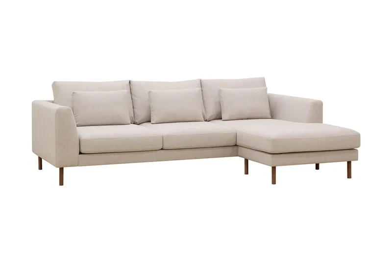 Florenz 3-sits Högervänd L-formad Divansoffa i Tyg - Beige - Möbler - Soffa - Divansoffa & schäslongsoffa - 3 sits soffa med divan