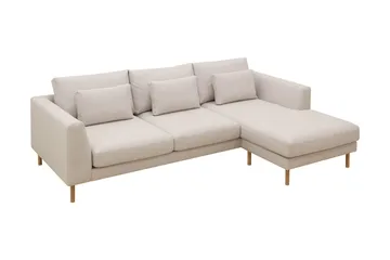 Florenz 3-sits Högervänd L-formad Divansoffa i Tyg - Beige - Möbler - Soffa - Divansoffa & schäslongsoffa - 3 sits soffa med divan