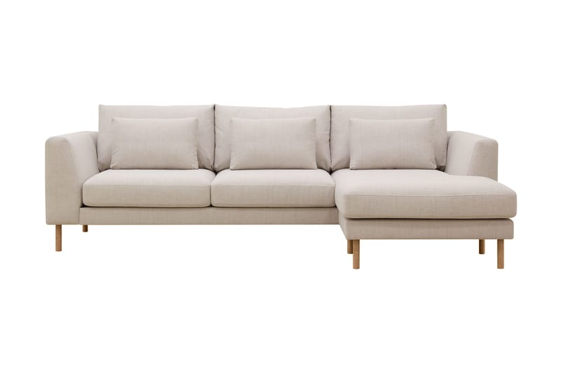 Florenz 3-sits Högervänd L-formad Divansoffa i Tyg - Beige - Möbler - Soffa - Divansoffa & schäslongsoffa - 3 sits soffa med divan
