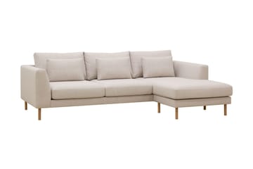 Florenz 3-sits Högervänd L-formad Divansoffa i Tyg - Beige - Möbler - Soffa - Divansoffa & schäslongsoffa - 3 sits soffa med divan
