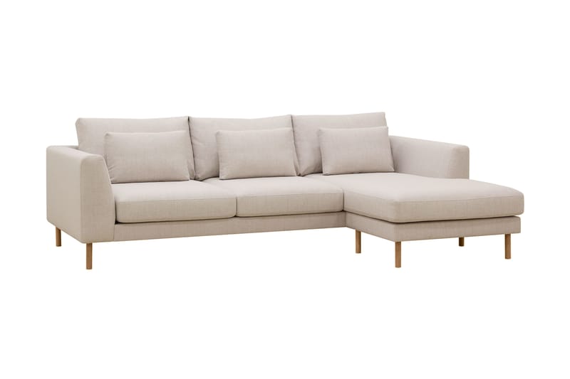 Florenz 3-sits Högervänd L-formad Divansoffa i Tyg - Beige - Möbler - Soffa - Divansoffa & schäslongsoffa - 3 sits soffa med divan