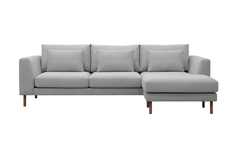 Florenz 3-sits Högervänd L-formad Divansoffa i Tyg - Ljusgrå - Möbler - Soffa - Divansoffa & schäslongsoffa - 3 sits soffa med divan