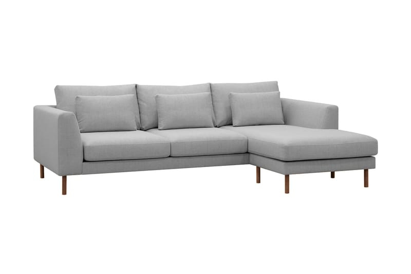 Florenz 3-sits Högervänd L-formad Divansoffa i Tyg - Ljusgrå - Möbler - Soffa - Divansoffa & schäslongsoffa - 3 sits soffa med divan