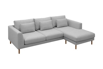 Florenz 3-sits Högervänd L-formad Divansoffa i Tyg - Ljusgrå - Möbler - Soffa - Divansoffa & schäslongsoffa - 3 sits soffa med divan