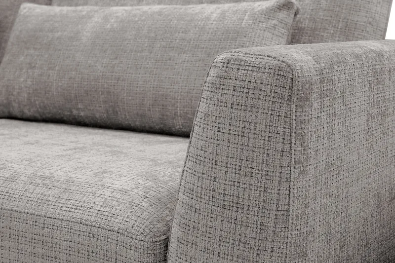 Florenz 3-sits Soffa med Divan Vänster - Ljusgrå - Möbler - Soffa - Divansoffa & schäslongsoffa - 3 sits soffa med divan
