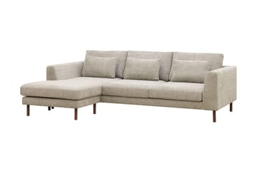Florenz 3-sits Vänstervänd L-formad Divansoffa i Chenille - Grå / Beige - Möbler - Soffa - Divansoffa & schäslongsoffa - 3 sits soffa med divan