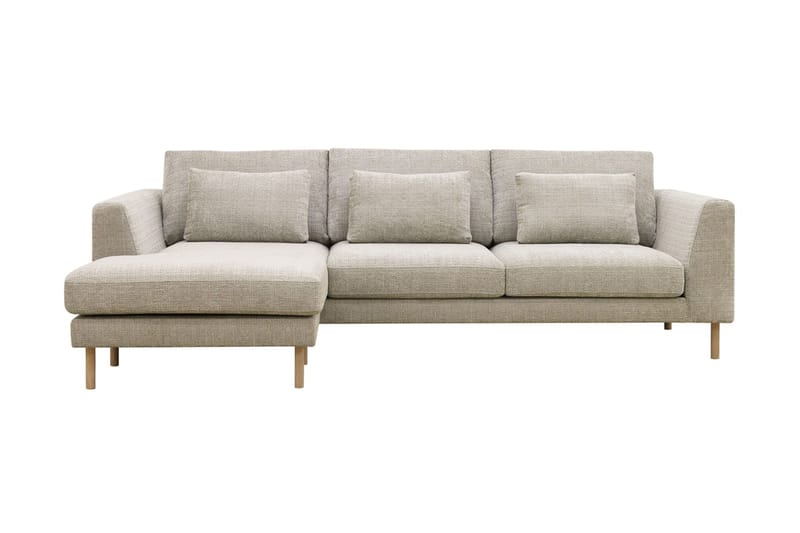 Florenz 3-sits Vänstervänd L-formad Divansoffa i Chenille - Grå / Beige - Möbler - Soffa - Divansoffa & schäslongsoffa - 3 sits soffa med divan
