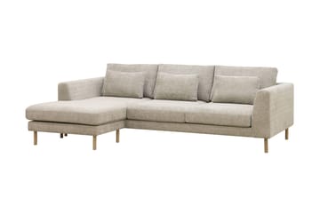 Florenz 3-sits Vänstervänd L-formad Divansoffa i Chenille - Grå / Beige - Möbler - Soffa - Divansoffa & schäslongsoffa - 3 sits soffa med divan